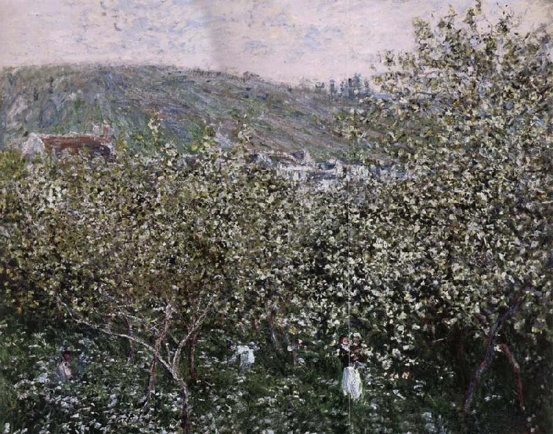 Claude Monet Vetheuil,Les Pruniers en Fleurs oil painting picture
